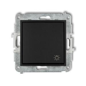 Karlik Mini czarny mat - łącznik zwierny światło - 12MWP-5
