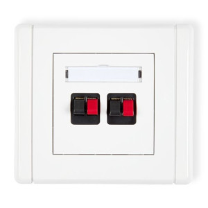 Karlik Flexi biały - gniazdo głośnikowe x2 (2,5mm2) - FGG-2