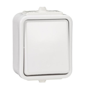 Schneider Cedar biały - łącznik jednobiegunowy IP44 WNt-100C