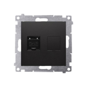 Simon 54 Premium czarny mat - gniazdo komputerowe RJ45 pojedyncze D61.01/49