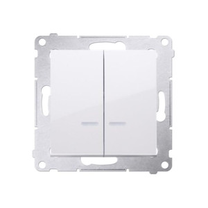 Simon 54 Premium biały - łącznik świecznikowy z podświet. 10AX IP44