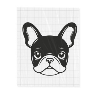 Naklejka Buldożek buldog ciemny 20 cm