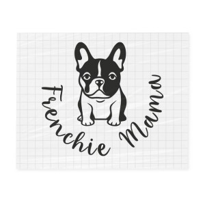 Naklejka Buldog Francuski Mama 25 cm