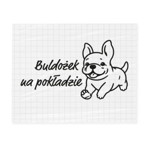 Naklejka Buldożek na pokładzie 25 cm