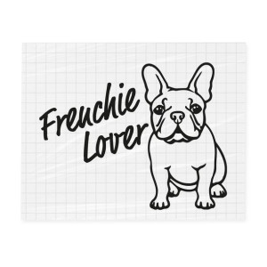Naklejka Frenchie lover buldog 25 cm