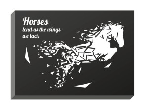 Obraz dekoracyjny ścienny metalowy HORSES
