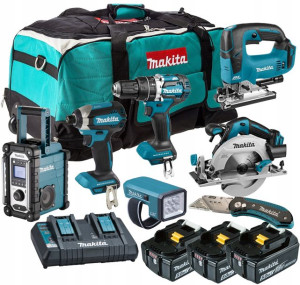 Makita Zestaw 18v Dhp484 Dtd153 Dmr116 Dhs680 3x5a
