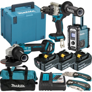 Makita Zestaw 18v Dga513 Ddf486 Dmr116 3x5ah Torba