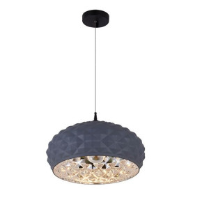 Lampa wisząca grafitowa z srebrnym wnętrzem
