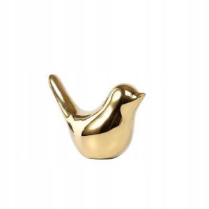 Figurka ceramiczny złoty ptak glamour MHD0-03-43 Z