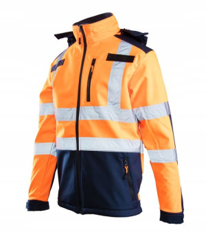 Softshell Odblaskowy Kurtka Ostrzegawcza L