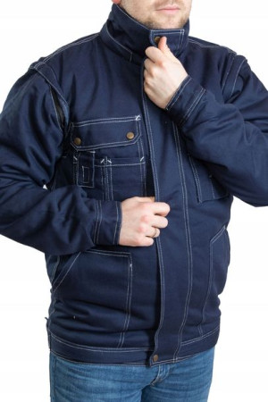 Kurtka męska zimowa z kapturem 2W1 bawełna 100%