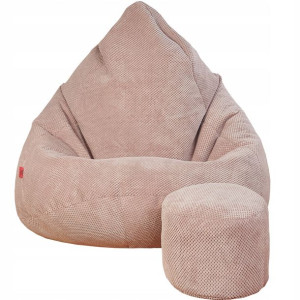Mega Worek Sako + Gratis | Pufa Pluszowa Dot Xxxxl