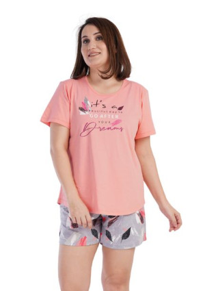 Piżama Damska Vienetta bawełniana +Size 1XL plus size