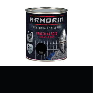 Farba antykorozyjna ARMORIN czarna 9005 0.7l MOCNA I TRWAŁA 8L OCHRONY