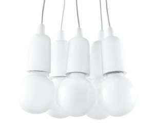 Diego 5 lampa wisząca biała SL.0571 Sollux