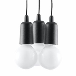 Diego 3 lampa wisząca czarna SL.0573 Sollux