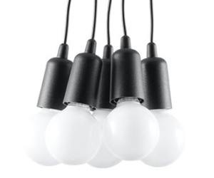 Diego 5 lampa wisząca czarna SL.0574 Sollux