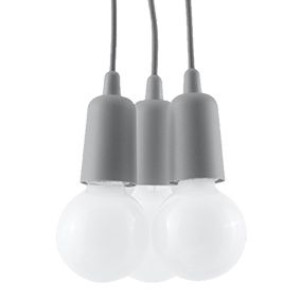 Diego 3 lampa wisząca szara SL.0576 Sollux
