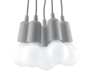 Diego 5 lampa wisząca szara SL.0577 Sollux