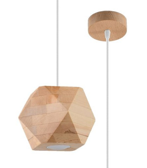 Woody lampa wisząca drewniana SL.1011 Sollux