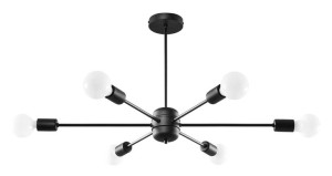 Lango lampa sufitowa 6 czarna SL.1023 Sollux
