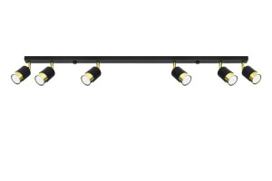 Nero lampa sufitowa 6 regulowana czarno złota SL.1073 Sollux