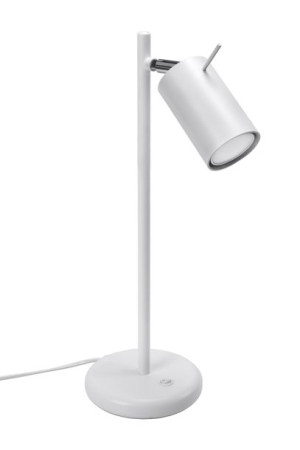 Ring lampka biurkowa regulowana biała chrom SL.1090 Sollux