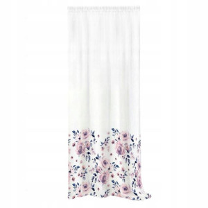 Firana 140x250 Dekoracyjna Rosally Taśma Granat