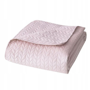Narzuta 240x260 Pikowana Velvet Moxie Pudrowa