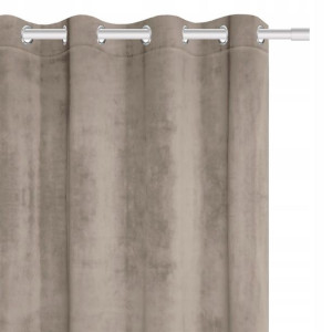 Zasłona 140x250 Dekoracyjna Velvet Soft Ciemny Beż
