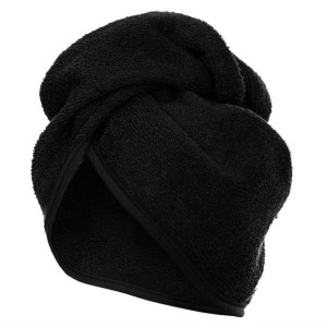 Turban 65x23 Ręcznik Frotte Bawełna Czarny