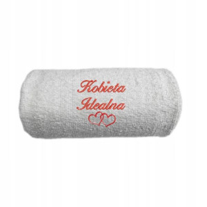 Recznik dla niej BIALY 70x140 Kobieta idealna