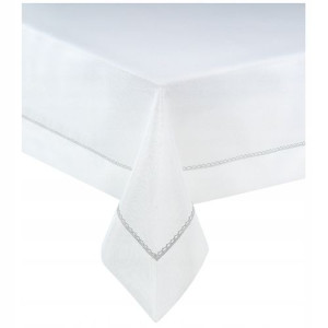 Obrus na Stół 90x160 Plamoodporny Glamour Silver