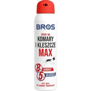 Bros MAX, spray na komary i kleszcze, 25% DEET, 90 ml