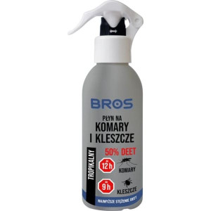 Bros, spray na komary i kleszcze, 50% DEET, 130 ml