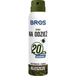 Bros, spray na odzież, odstrasza i zabija kleszcze, 90 ml