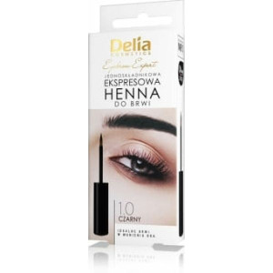 Delia Cosmetics, ekspresowa henna do brwi, czarna, 6 ml