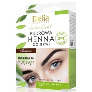 Delia Cosmetics, pudrowa henna do brwi, brązowa, 4 g