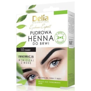 Delia Cosmetics, pudrowa henna do brwi, czarna, 4 g