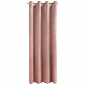 Zasłona 140x250 Dekoracyjna Velvet Rosa Przelotki