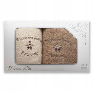 Komplet Ręczników Mąż Żona 2szt 70x140 Carol