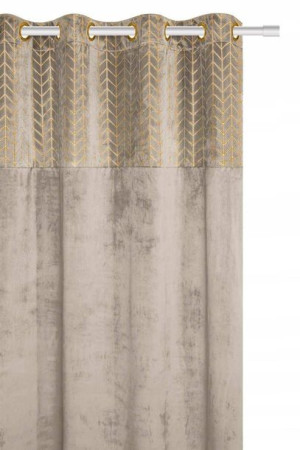 Zasłona 140x250 Dekoracyjna Velvet Nord Beżowa