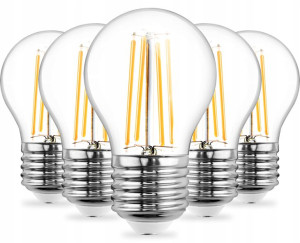 5x Żarówka LED FILAMENT E27 4W Edison ŚCIEMNIALNA