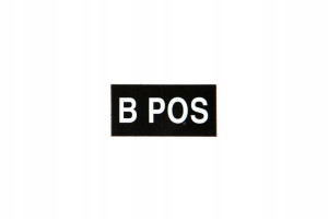Naszywka - Typ Krwi - B POS