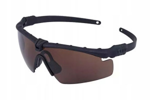 Okulary Tactical - Czarne/ Brązowy