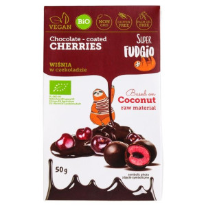 Wiśnia liofilizowana w czekoladzie bezglutenowa Super Fudgio BIO 50g
