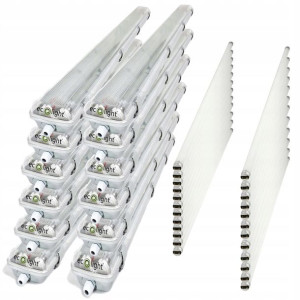 12x Oprawa lampa świetlówka LED do garażu 120cm