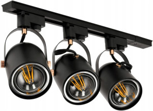 Szyna Szynoprzewód 50cm + 3x Lampa Spot E27 LED