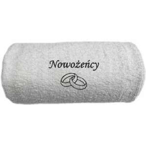 Ręcznik z haftem na ŚLUB Nowożeńcy Para Młoda LOVE 50x100